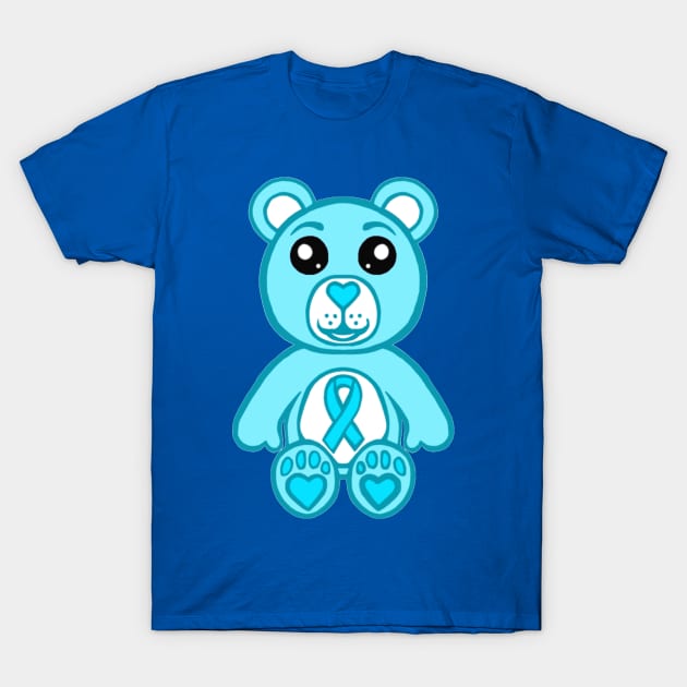 Light Blue Warrior Bear T-Shirt by CaitlynConnor